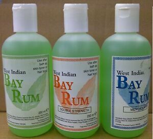 West Indian Bay Rums Skin Toner/Hair Tonic (Regular,Double Strength,Mentholated)