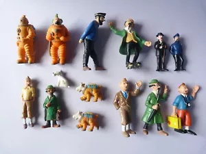 Tintin Figures from 1973 - 14 PVC Characters - Picture 1 of 2
