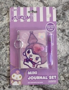 MINI JUEGO DE DIARIO Sanrio KUROMI Mini Almohadilla y Pluma - Nuevo - Imagen 1 de 2