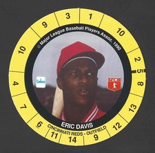 1990 Cadaco Discs #NNO ERIC DAVIS Raw - Cincinnati Reds - AFGU