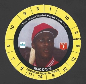 1990 Cadaco Discs #NNO ERIC DAVIS Raw - Cincinnati Reds - AFGU