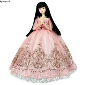 Pink Handmade Wedding Dress For 11.5" Doll Clothes Outfits Princess Dresses 1/6