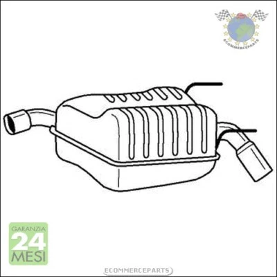 Silenziatore Marmitta Posteriore Sigam per OPEL VECTRA C b2i - Immagine 1 di 3
