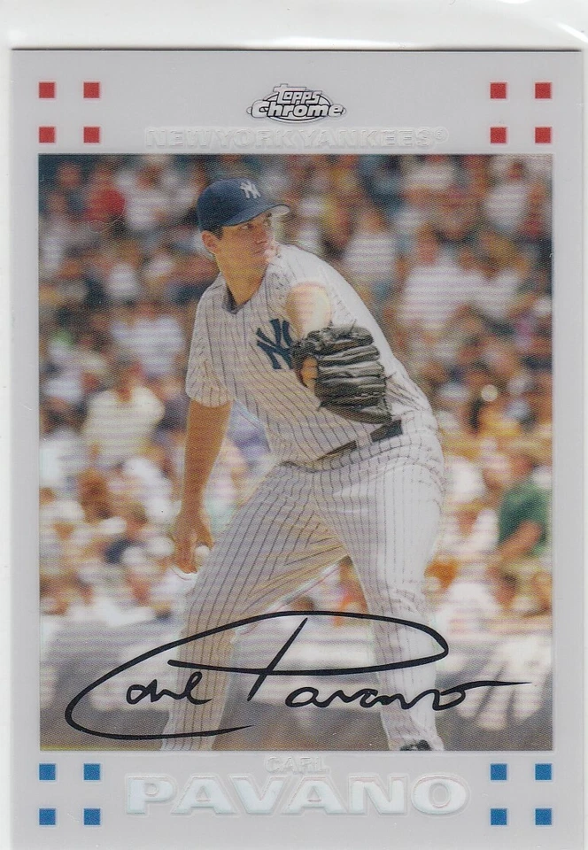 CARL PAVANO /660 TOPPS CHROME WHITE REFRACTOR NEW YORK YANKEES #132 2007 07 - Image 1 of 1
