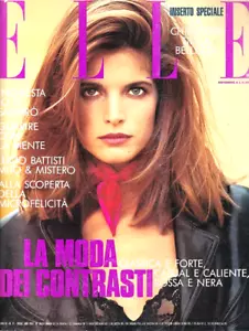 VINTAGE ELLE ITALIA 1990 STEPHANIE SEYMOUR LINDA EVANGELISTA NIKI TAYLOR MODE FAB - Bild 1 von 5