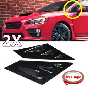 Carbon Style For 2015-2018 Subaru WRX STI Front Side Window Louver Scoop Cover - Picture 1 of 14
