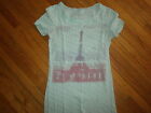 JE T'AIME TSHIRT I Love You France French Eiffel Tower American Eagle Juniors XS