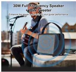 Akustischer - El Gitarrenverstärker tragbar Akku Bluetooth 30W - Bild 1 von 6