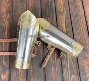 Medieval Bracers Pair Of Arm Armor Set Knight SCA LARP Hand Protection Armor - Picture 1 of 3
