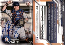 Jake Rogers Signed 2016 Bowman Draft #BD-76 Card Houston Astros Auto AU