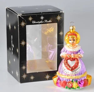 Christopher Radko Jenny Love ornamento vetro soffiato 1998 ragazza in pensione cuore con scatola - Foto 1 di 10