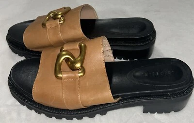 ❤️Size 12❤️Aerosoles Women's Lima Slide Sandal, Camel Leather - Image 1 of 4