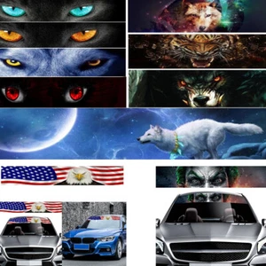 137*21CM 3D Transparent Car Trunk Front Window Decal Vinyl PVC Horror Sticker - Picture 1 of 32