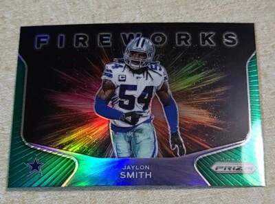 2020 Panini Prizm Football - Jaylon Smith - Fireworks Green Prizm - Cowboys - Image 1 of 2