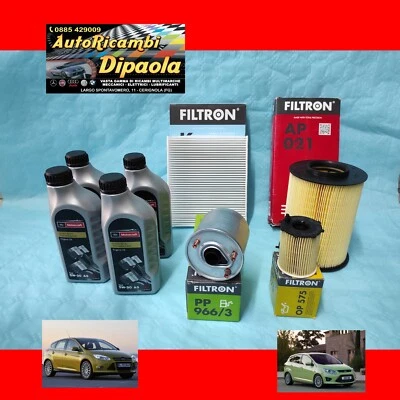 KIT TAGLIANDO FORD C-MAX II FOCUS III 3 1.6 TDCI 2010> 4L FORD 5W30 + 4 FILTRI