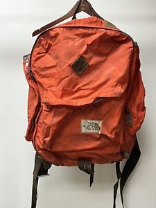 Vintage The North Face Orange Metal Frame Hiking Outdoors Backpack