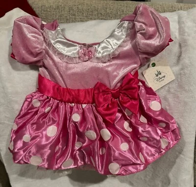 Disney Store Minnie Mouse 3 - 6 Meses Bebé Halloween Vestido Rosa Disfraz Foto 1 de 4