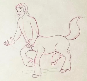 1940 RARE WALT DISNEY FANTASIA CENTAUR ORIGINAL PRODUCTION ANIMATION DRAWING CEL - Picture 1 of 2