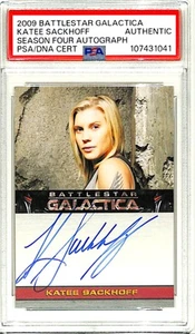 2009 Battlestar Galactica KATEE SACKHOFF Signed Card PSA/DNA Slabbed - Picture 1 of 3