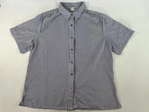 Bocabay Womens Striped Short Sleeve Button Down Shirt Size XL - Picture 1 of 4