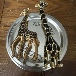 Mystery Schmuck Brosche Anstecknadeln Glas alles tragbar goldfarben kein Trödel Vintage - Bild 1 von 10