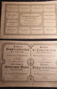Richter's Building Designs No. 9 Anchor Blocks Construction Books x2 Vintage - Foto 1 di 13