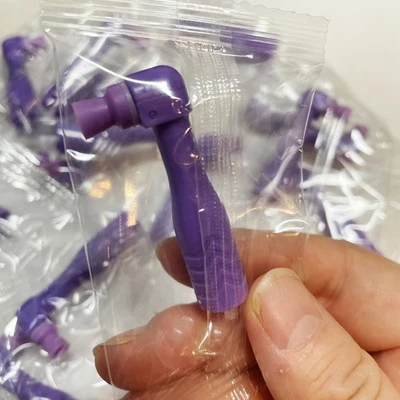 100PCS Dental Disposable Prophy Angles Soft Cup Latex Free 90° Straight Purple - Image 1 of 4