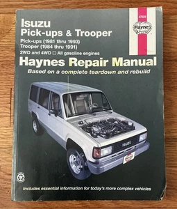 Haynes 47020 Repair Manual Isuzu Pick-ups 1981-1993 & Trooper 1984-1991 - Picture 1 of 2