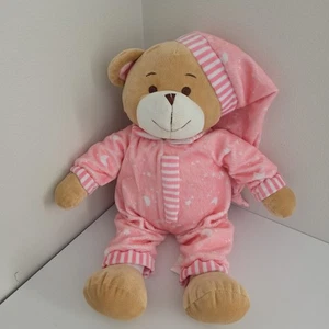 Coop 35cm Pink Beige Teddy Bear Pyjamas Stars Stripes Soft Baby Kids Toy Plush - Picture 1 of 4