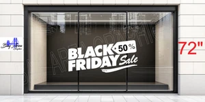 Black Friday Sale Vinyl Decal 0% OFF Promotion Sign for Stores ORACAL 651 - Picture 1 of 20