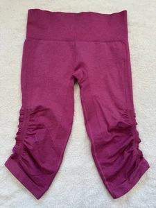 Leggings Lululemon Rosa In The Flow Cortos Acanalados Talla 4 - Imagen 1 de 2