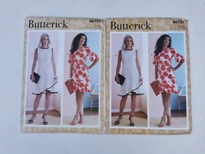 2 x Butterick Sewing Pattern B 6729 Dresses A5 E5 (6-8-10-12-14-16-18-20-22) - Picture 1 of 2