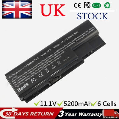 Battery For Acer Aspire 5930 5930G 5920 5920G 8730ZG 8930G 6930 AS07B72 AS07B31  - Image 1 of 4
