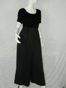 Jeffery & Dara Linda Hutley Jumpsuit Size 5/6 Black Vintage 90's Hipster - Picture 1 of 11