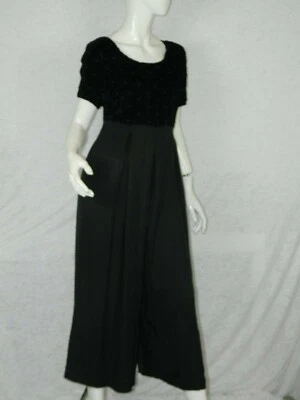 Jeffery & Dara Linda Hutley Jumpsuit Size 5/6 Black Vintage 90's  Hipster - Image 1 of 4