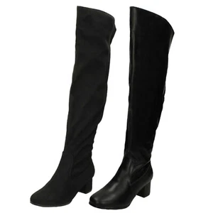 Botas altas para damas F5R1088 tirón/interior con cremallera rodilla EE ajuste ancho por punto en £39.99 - Imagen 1 de 9