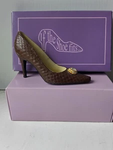 Wenn der Schuh passt … braun, "Krokodilleder-Effekt" verzierter Schuh "Juwel", verpackt - Bild 1 von 8