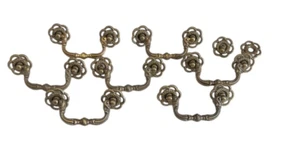 7 Vintage Drop Bail Dresser Drawer Pulls Antique Bronze Cabinet Wardrobe Handle - Picture 1 of 2
