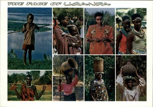 UGANDA Postcard Postkarte Afrika Native Faces, Einheimische Gesichter MehrbildAK - Picture 1 of 2