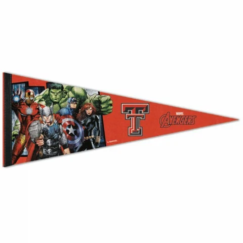 Marvel Avengers Texas Tech Red Raiders Premium Pennant 12" x 30" Cover