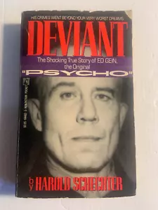 Harold Schechter Deviant Shocking True Story of Ed Gein Psycho 1989 Pocket 1st - Picture 1 of 4