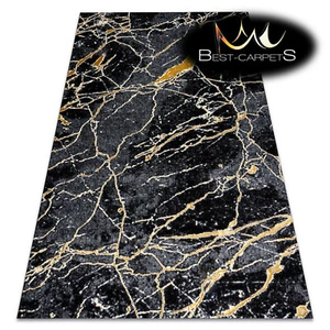Modern Stylish Rug "GLOSS" marble, glamour, stone black / grey Best Quality - Picture 1 of 6