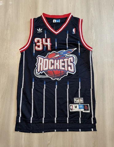 Adidas Hardwood Classics Hakeem Olajuwon #34, Houston Rockets  Jersey Men's M Cover