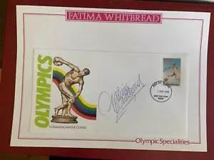 KENYA 1988 FDC OLYMPIAD OLYMPIC GAMES SEOUL JAVELIN FATIMA WHITBREAD SIGNED - Picture 1 of 1