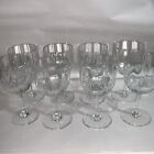 pre-loved BACCARAT hand blown lead crystal faceted SMALL GOBLETS set of 8 