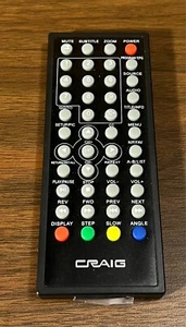 Mando a distancia de repuesto original CRAIG DVD OEM - excelente forma - Imagen 1 de 3