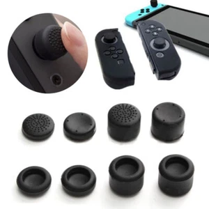 Joystick Cap Cover For Nintendo Switch Joy-Con Black Silicone Thumb Stick Grip - Picture 1 of 8