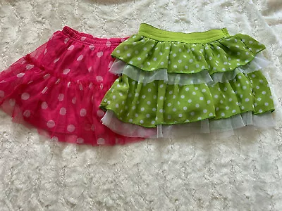 2 Girls Skirt Size 4 Pink & Green Jumping Beans Amy Byer - Image 1 of 2