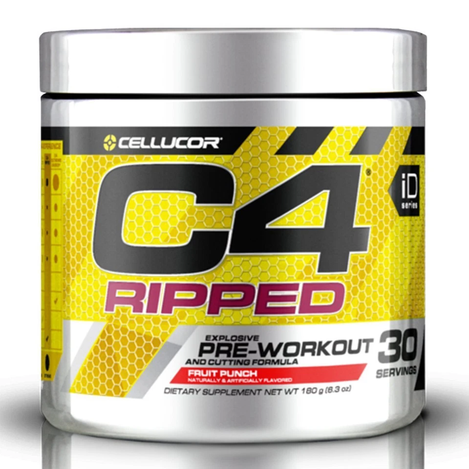 Cellucor C4 RIPPED Explosive Energy Cutting Formula 30 Servings Fruit Punch G4