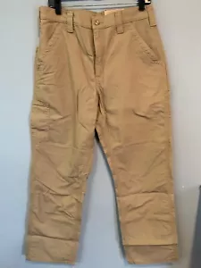 Salopette da lavoro Carhartt B151 DKH in tela pantaloni da lavoro cachi scuro - Foto 1 di 6